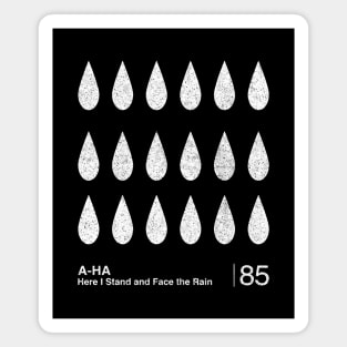 Here I Stand And Face The Rain / Minimalist Graphic Fan Artwork Design Magnet